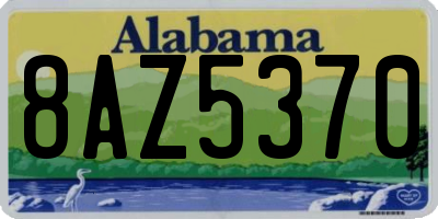 AL license plate 8AZ5370