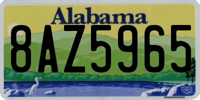 AL license plate 8AZ5965
