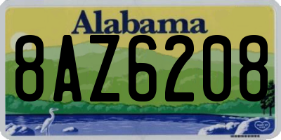 AL license plate 8AZ6208