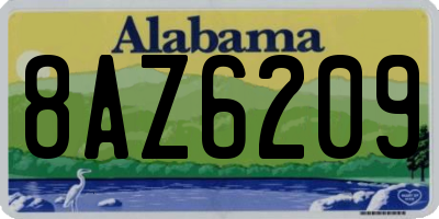 AL license plate 8AZ6209