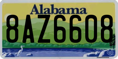 AL license plate 8AZ6608
