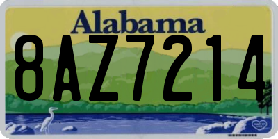 AL license plate 8AZ7214