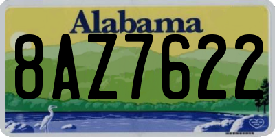 AL license plate 8AZ7622