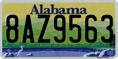 AL license plate 8AZ9563