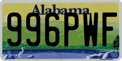 AL license plate 996PWF