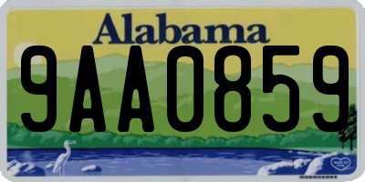 AL license plate 9AA0859