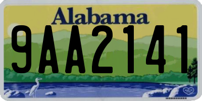 AL license plate 9AA2141