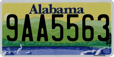 AL license plate 9AA5563