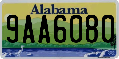 AL license plate 9AA6080