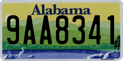 AL license plate 9AA8341