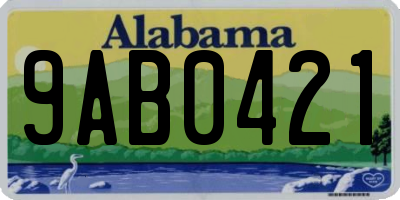 AL license plate 9AB0421