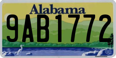 AL license plate 9AB1772