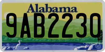 AL license plate 9AB2230