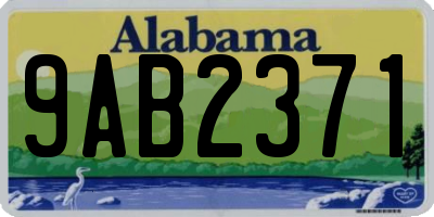 AL license plate 9AB2371