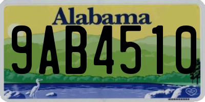 AL license plate 9AB4510