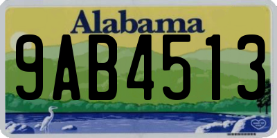 AL license plate 9AB4513