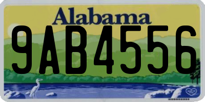 AL license plate 9AB4556
