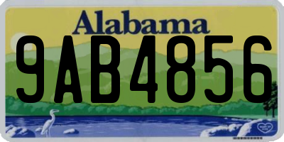 AL license plate 9AB4856