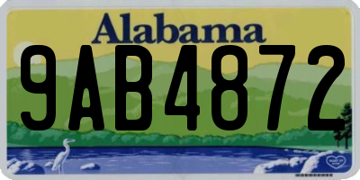 AL license plate 9AB4872