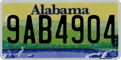 AL license plate 9AB4904