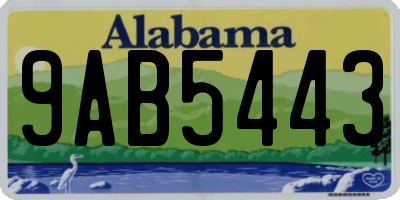 AL license plate 9AB5443