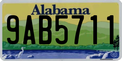 AL license plate 9AB5711
