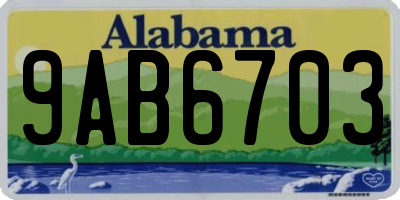 AL license plate 9AB6703