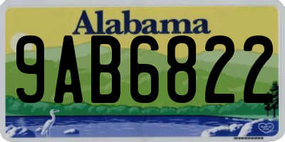 AL license plate 9AB6822