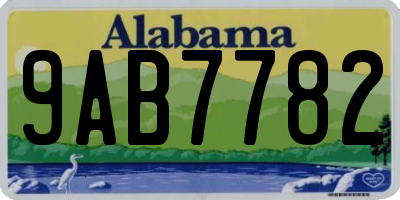 AL license plate 9AB7782