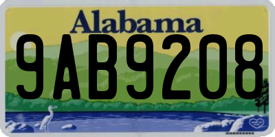 AL license plate 9AB9208