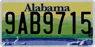 AL license plate 9AB9715