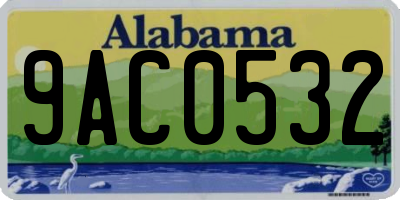 AL license plate 9AC0532