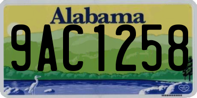 AL license plate 9AC1258