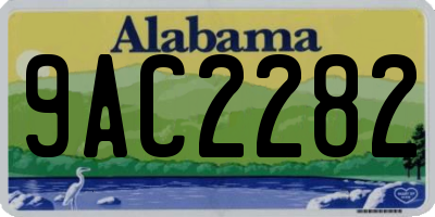 AL license plate 9AC2282