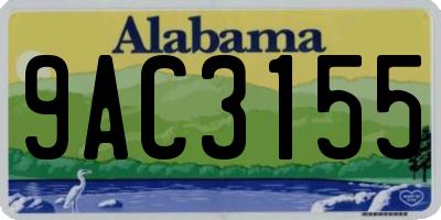 AL license plate 9AC3155