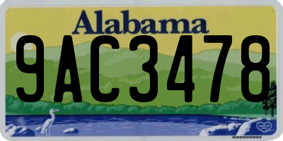 AL license plate 9AC3478