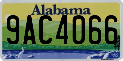 AL license plate 9AC4066