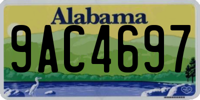 AL license plate 9AC4697
