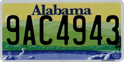 AL license plate 9AC4943
