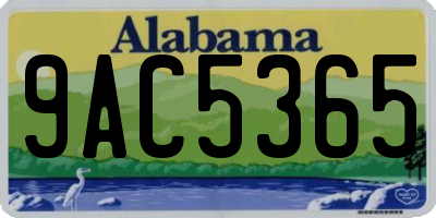 AL license plate 9AC5365