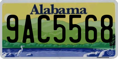 AL license plate 9AC5568