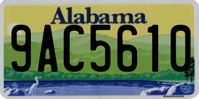 AL license plate 9AC5610