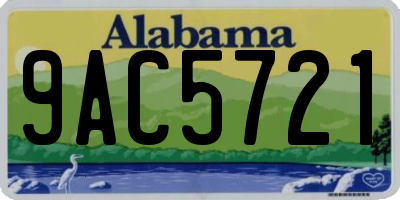 AL license plate 9AC5721