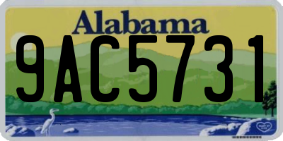 AL license plate 9AC5731