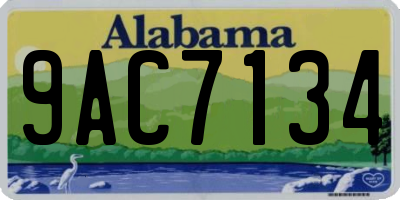 AL license plate 9AC7134
