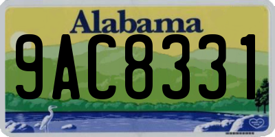 AL license plate 9AC8331