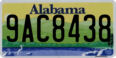 AL license plate 9AC8438