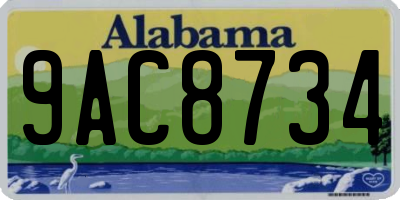 AL license plate 9AC8734