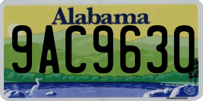 AL license plate 9AC9630