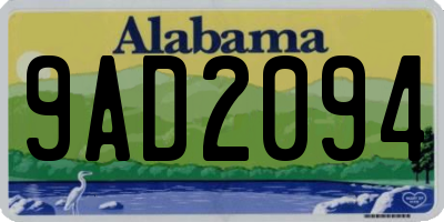 AL license plate 9AD2094